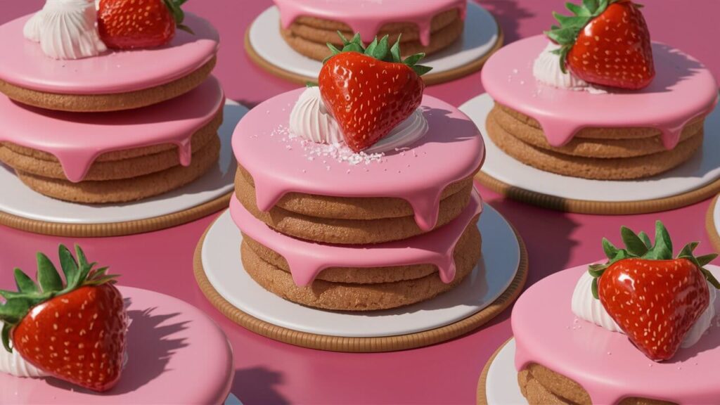 strawberry cake cookies