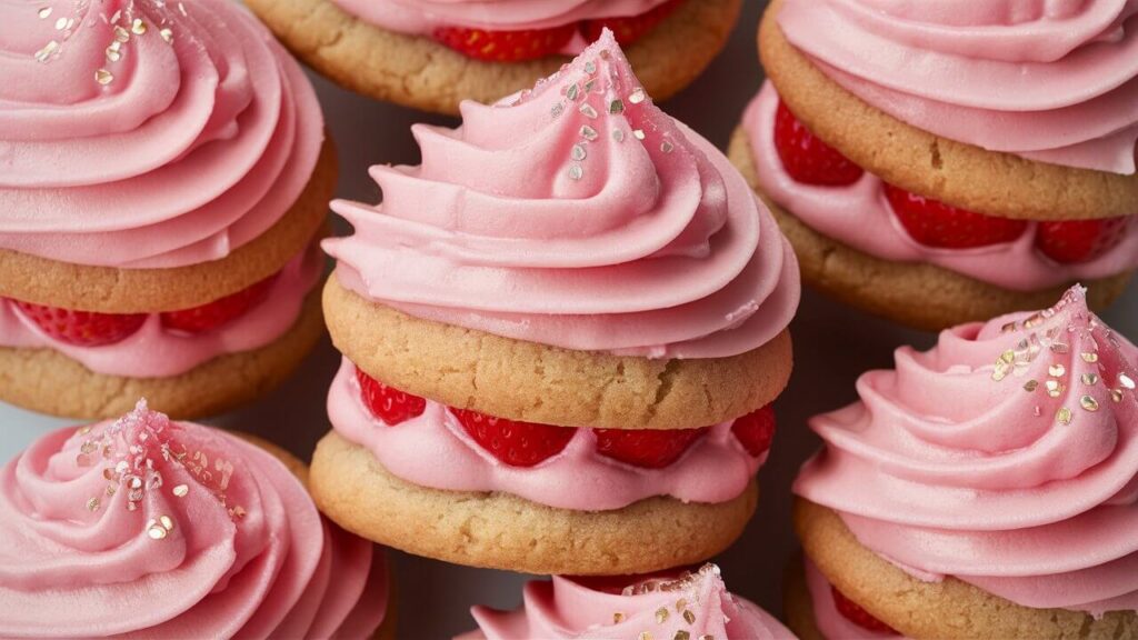 strawberry cake cookies