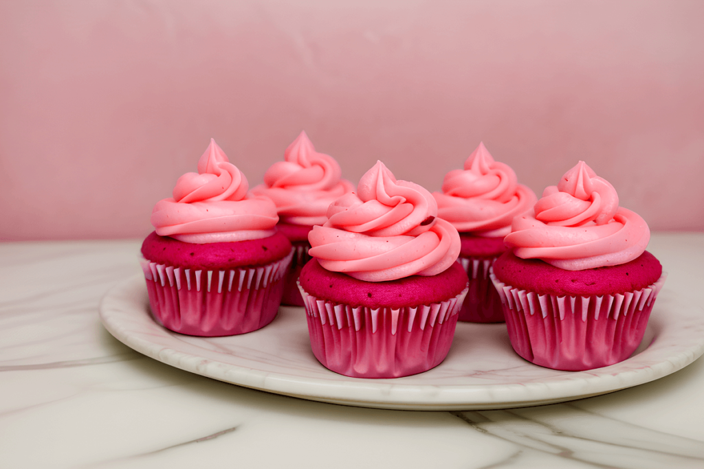 Pink Velvet Cupcakes