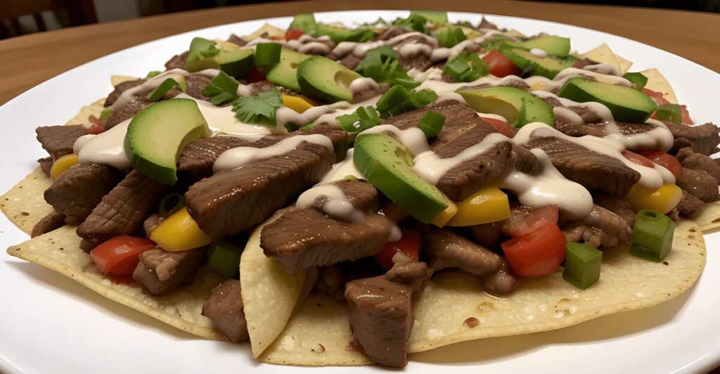 Beef nachos