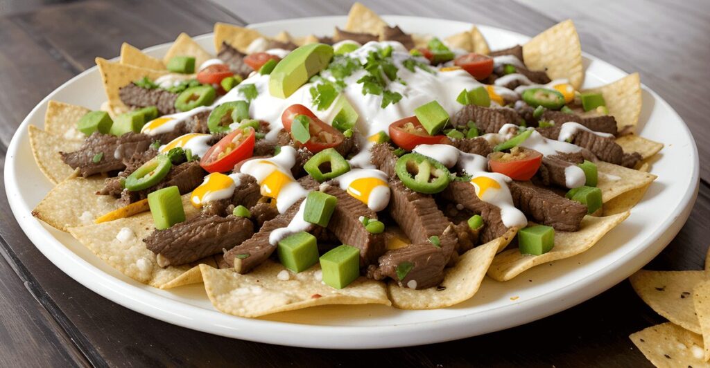 Beef nachos