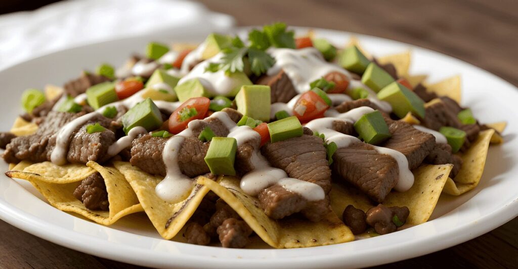 Beef nachos