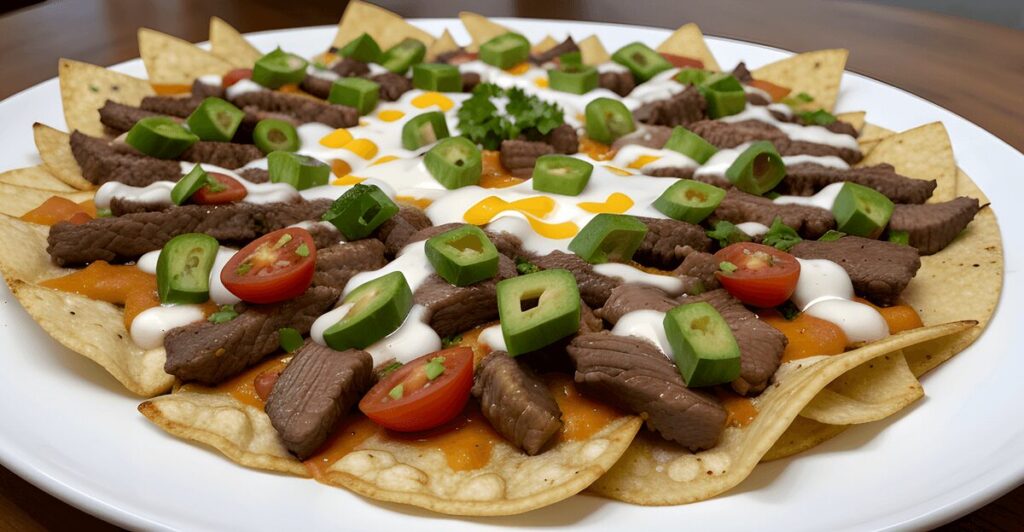 Beef nachos