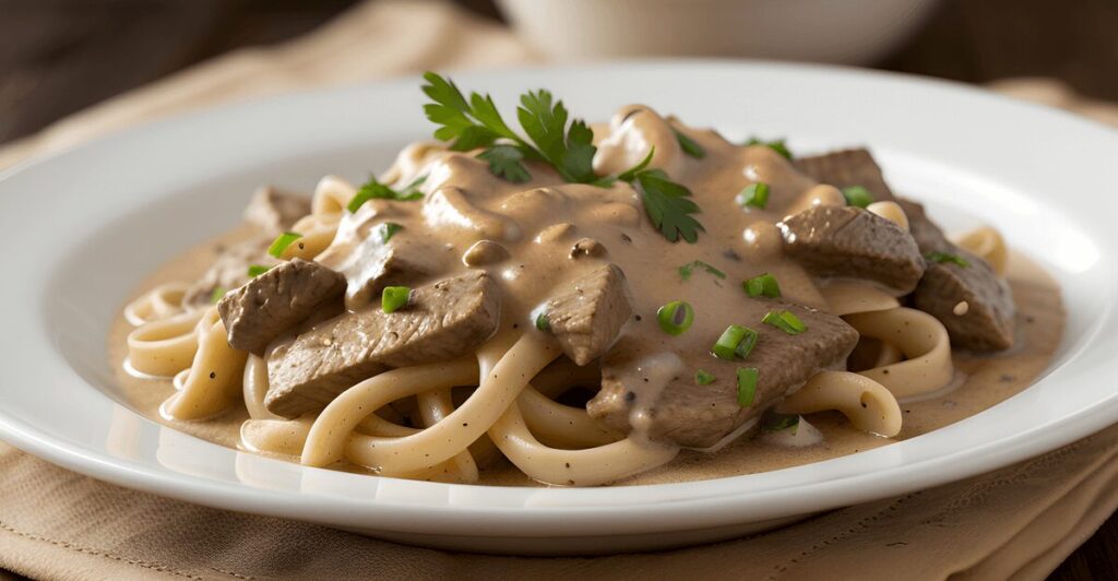 Beef stroganoff