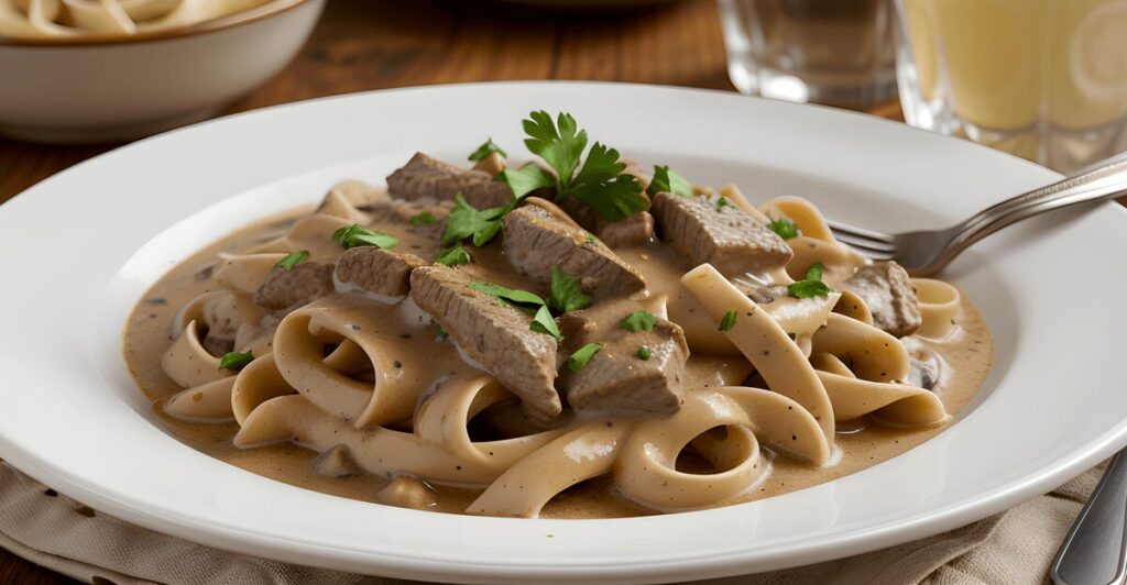 Beef stroganoff